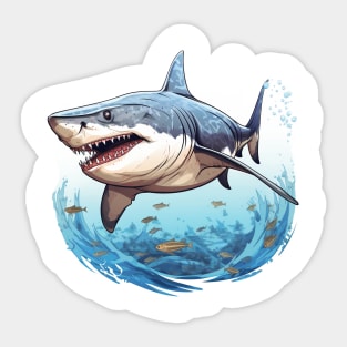 Blue Shark Sticker